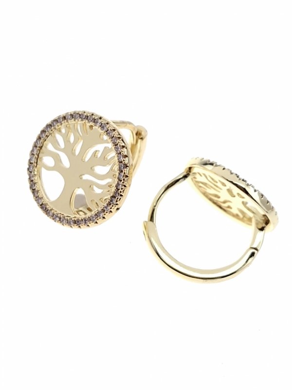 gold plated earrings with exclusive cubic zirconia