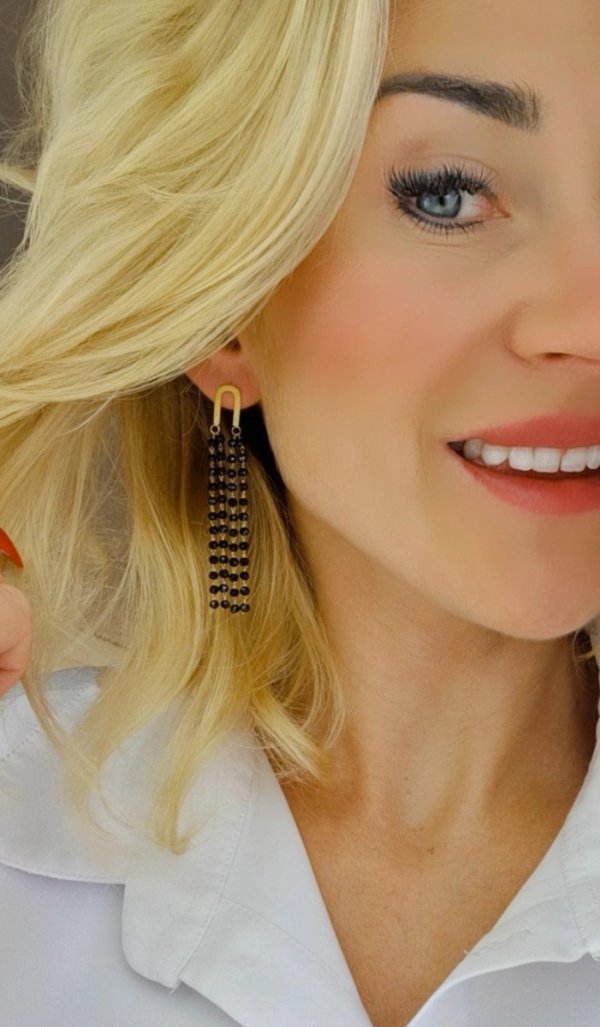 gold earrings made of stainless steel