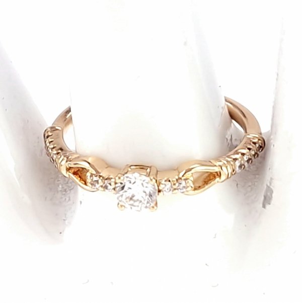gold ring 18,60mm. gold-plated engagement xuping