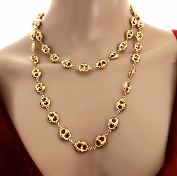 GOLD CHAIN NECKLACE celebrity STAINLESS STEEL