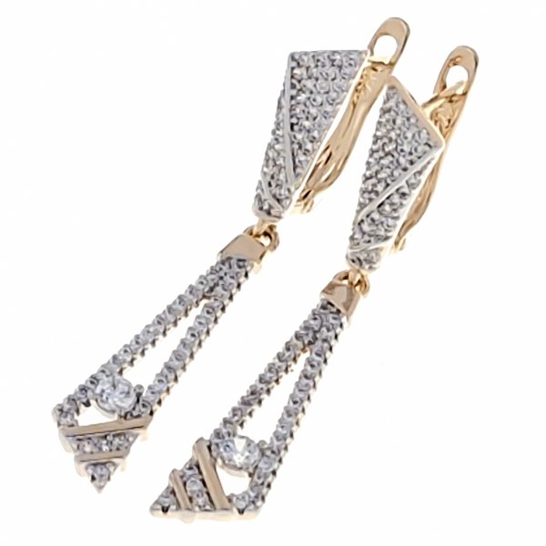 exclusive swarovski gold-plated earrings