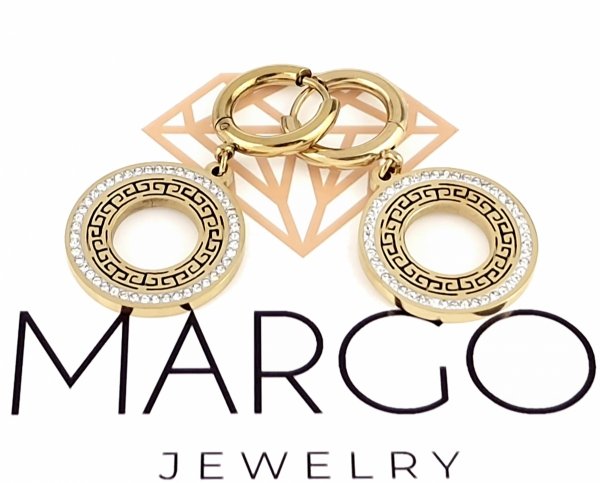 gold earrings made of stainless steel