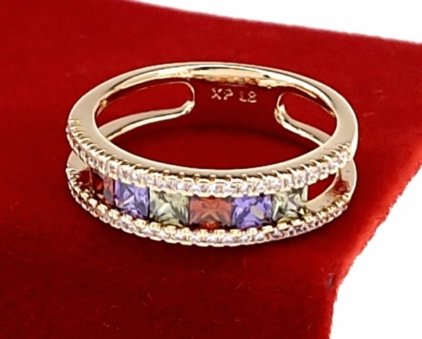gold ring 18,60mm. gold-plated engagement xuping