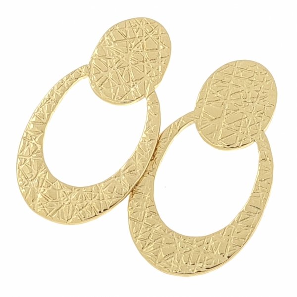 gold earrings made of stainless steel
