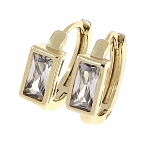 gold plated earrings with exclusive cubic zirconia