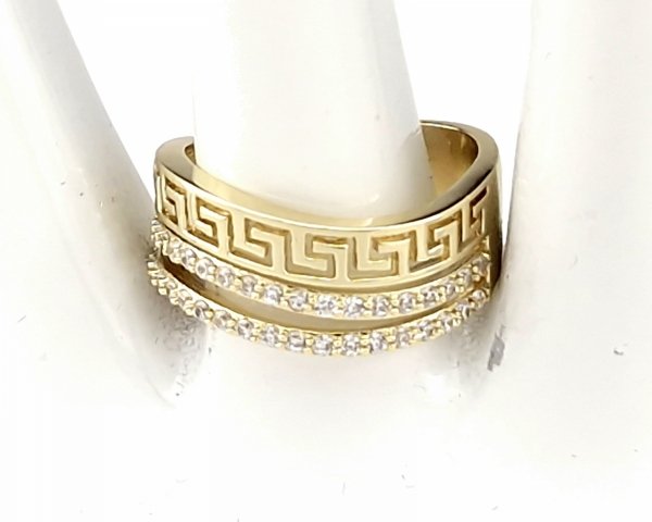 gold ring 18,60mm. gold-plated engagement xuping