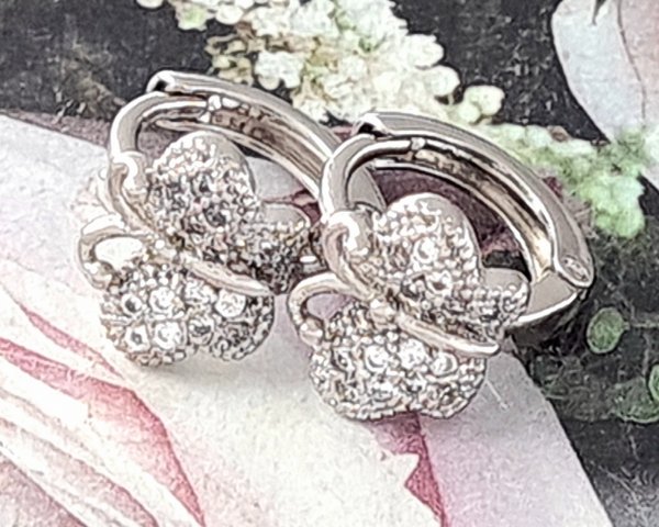 gold plated earrings with exclusive cubic zirconia