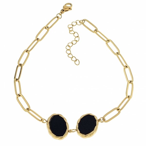 BRACELET GOLD CELEBRITY STAINLESS STEEL