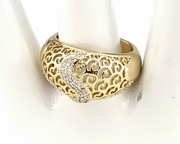 gold ring 18,60mm. gold-plated engagement xuping