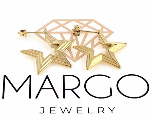 gold earrings made of stainless steel