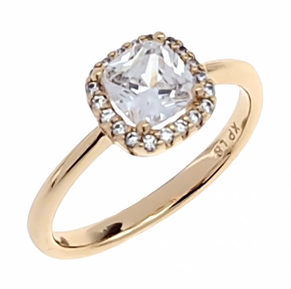 gold ring 18,60mm. gold-plated engagement xuping