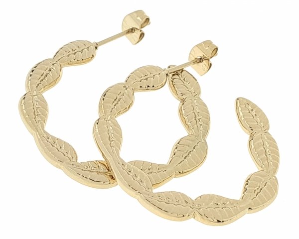 gold earrings made of stainless steel
