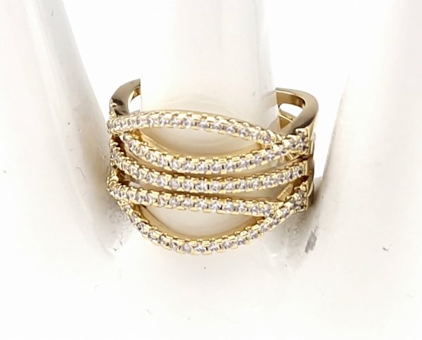 gold ring 18,60mm. gold-plated engagement xuping