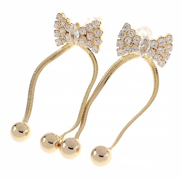 gold plated earrings with exclusive cubic zirconia