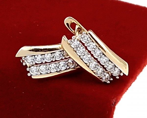 exclusive swarovski gold-plated earrings