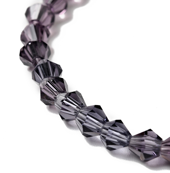 Glass beads faceted strands