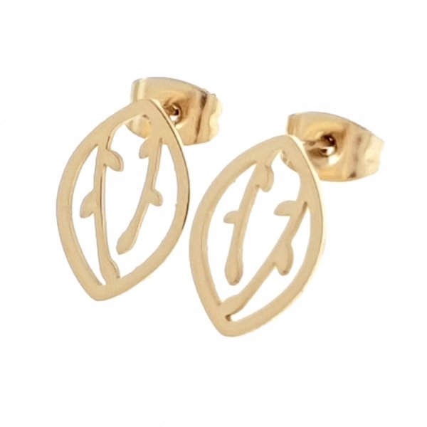 gold earrings made of stainless steel