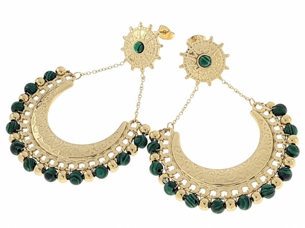 gold earrings made of stainless steel