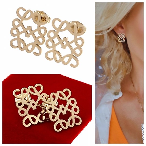 gold earrings made of stainless steel