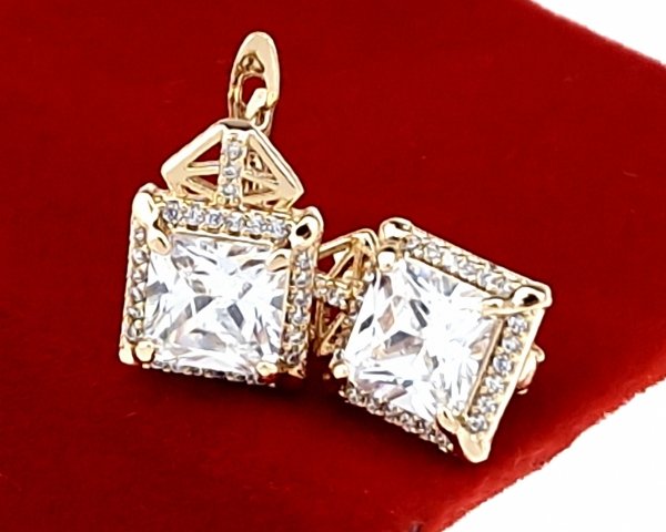 exclusive swarovski gold-plated earrings