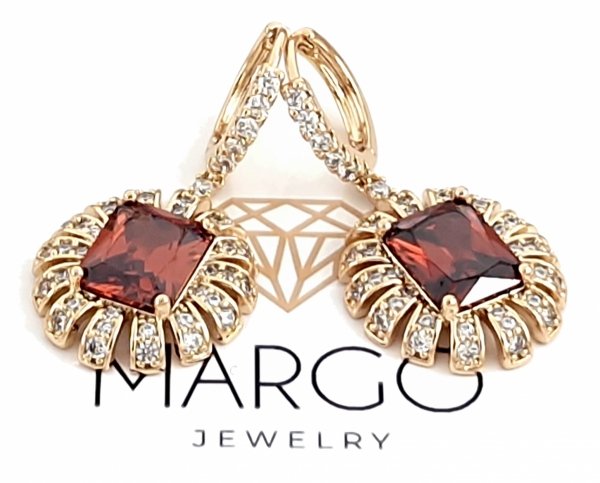 gold plated earrings with exclusive cubic zirconia