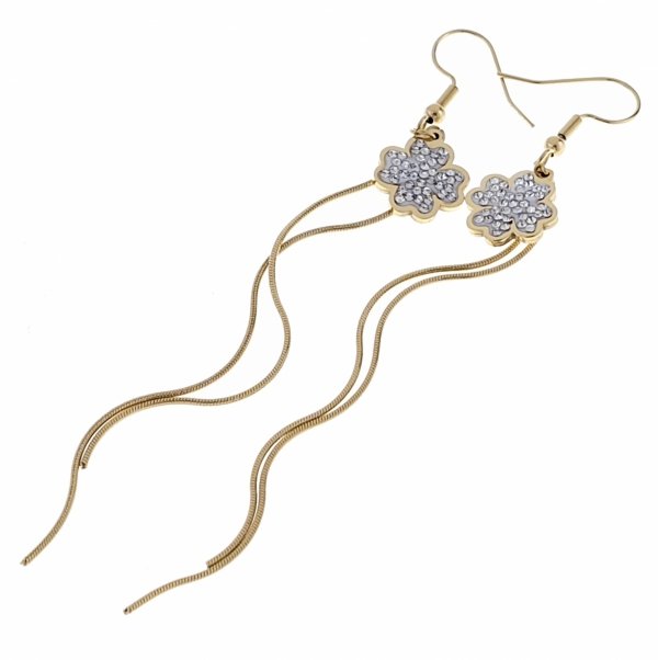 gold earrings made of stainless steel