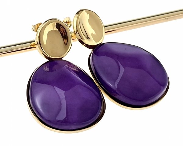 gold earrings made of stainless steel