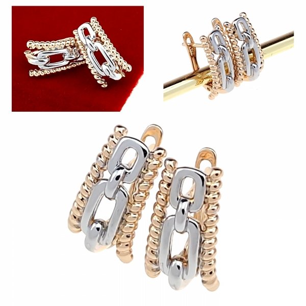 gold plated earrings with exclusive cubic zirconia