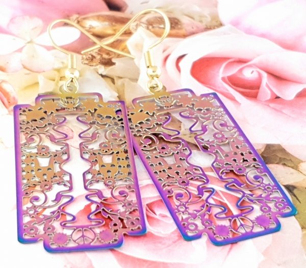 EARRINGS SILVER STAINLESS STEEL CELEBRITY