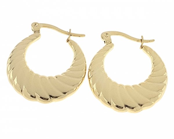 gold earrings made of stainless steel