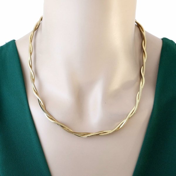 GOLD CHAIN NECKLACE celebrity STAINLESS STEEL