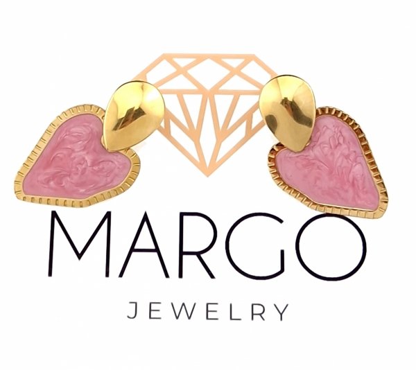 gold earrings made of stainless steel