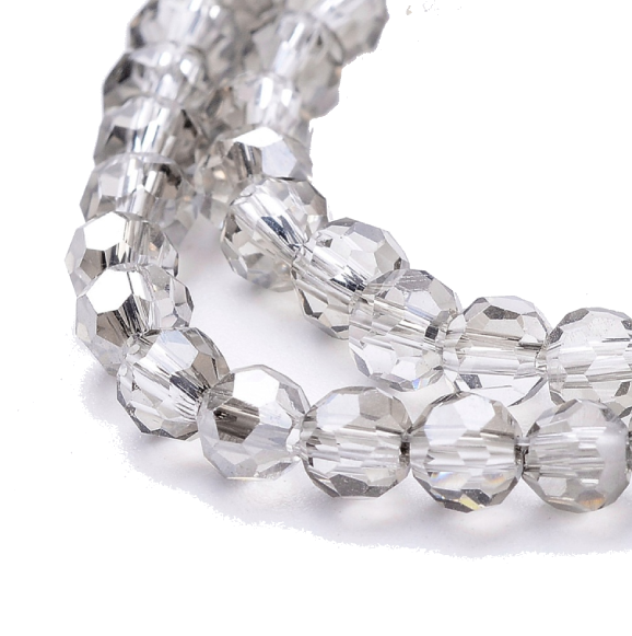 Glass beads faceted strands