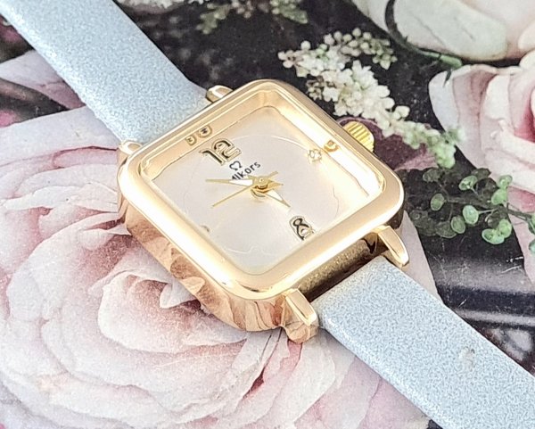 exclusive women's gold watch leather strap