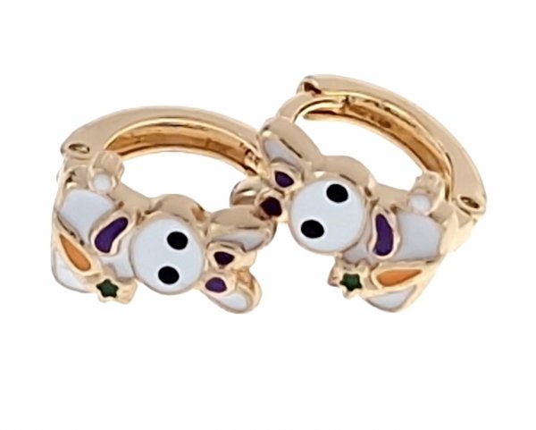 gold plated earrings with exclusive cubic zirconia