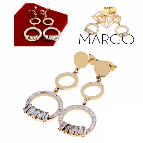 gold earrings made of stainless steel