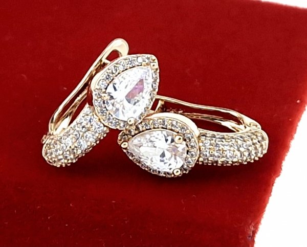 exclusive swarovski gold-plated earrings