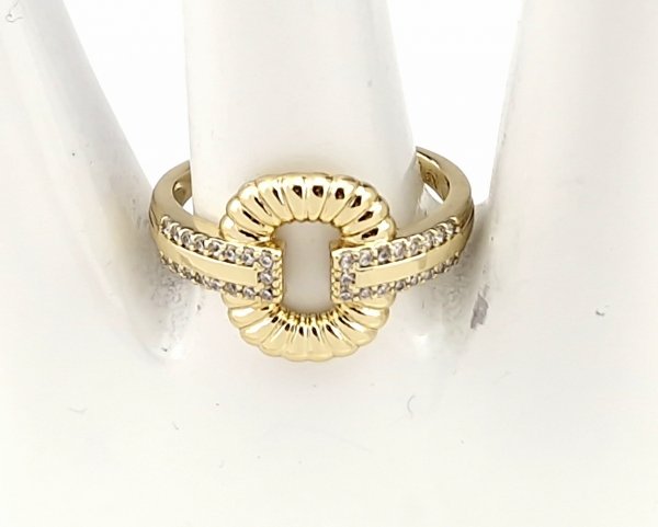 gold ring 18,60mm. gold-plated engagement xuping