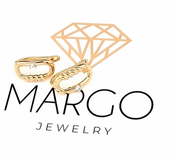 gold plated earrings with exclusive cubic zirconia