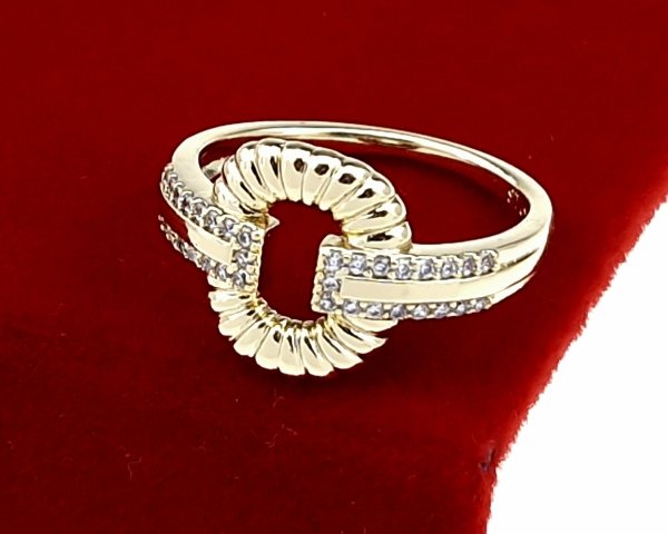 gold ring 18,60mm. gold-plated engagement xuping