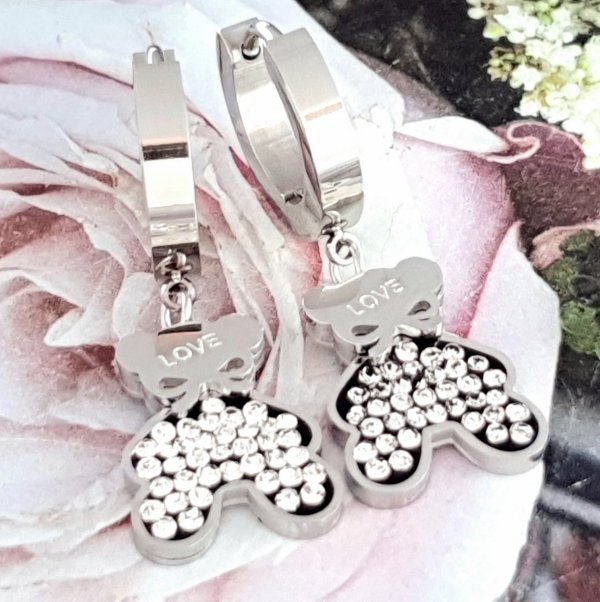 gold earrings made of stainless steel