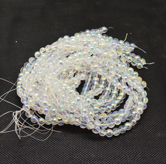 Glass beads faceted strands