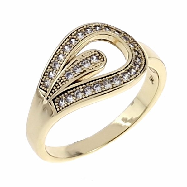 gold ring 18,60mm. gold-plated engagement xuping