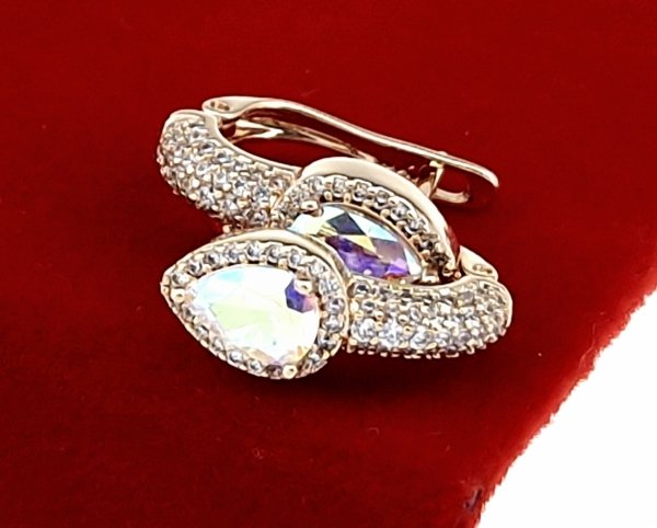 exclusive swarovski gold-plated earrings