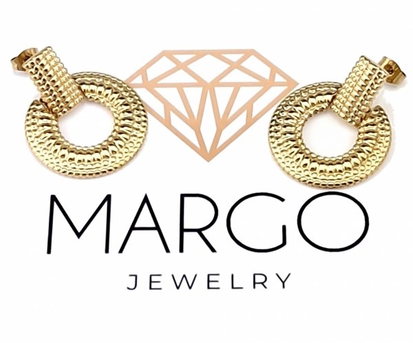 gold earrings made of stainless steel