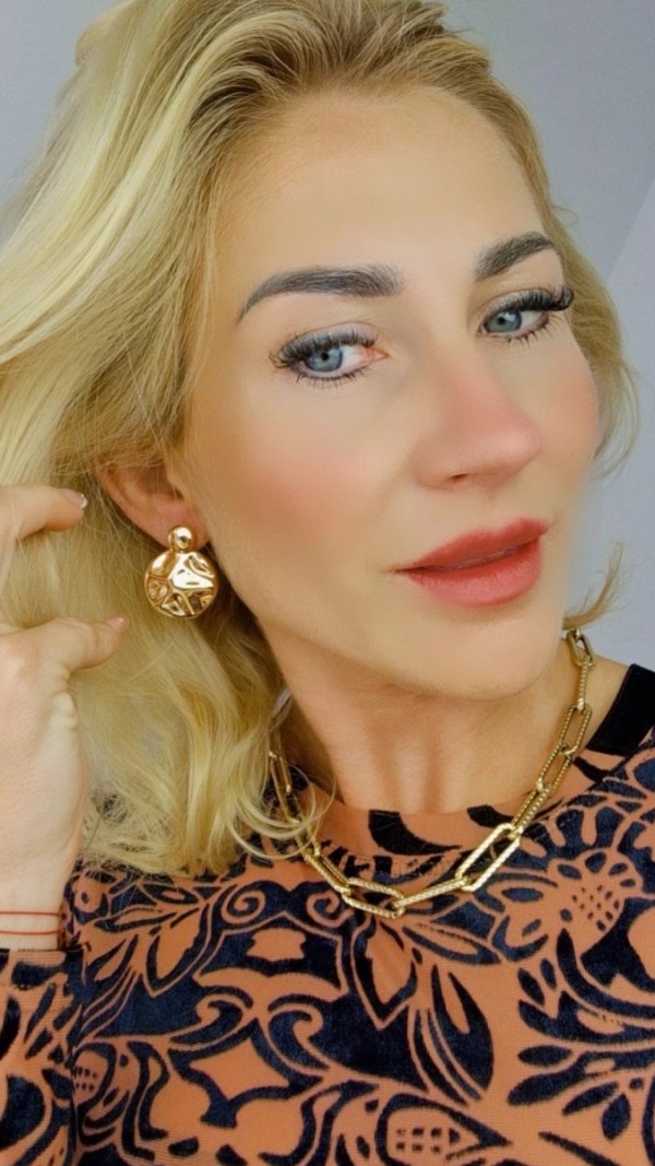 gold plated earrings with exclusive cubic zirconia