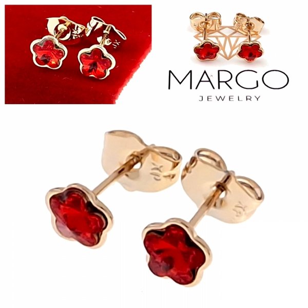exclusive swarovski gold-plated earrings