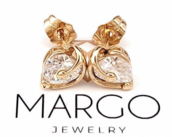 gold plated earrings with exclusive cubic zirconia
