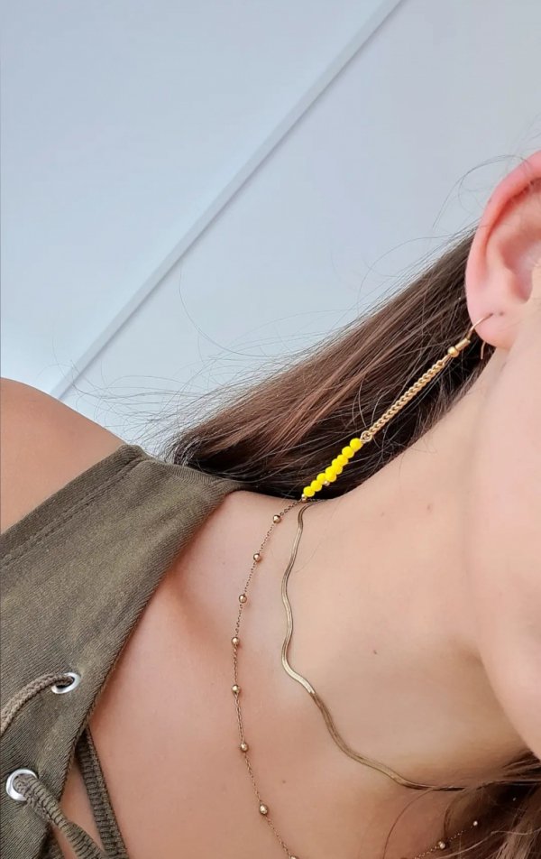 gold earrings made of stainless steel