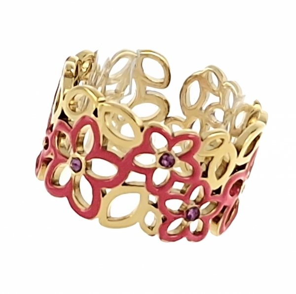 ring 18,30mm gold stainless steel